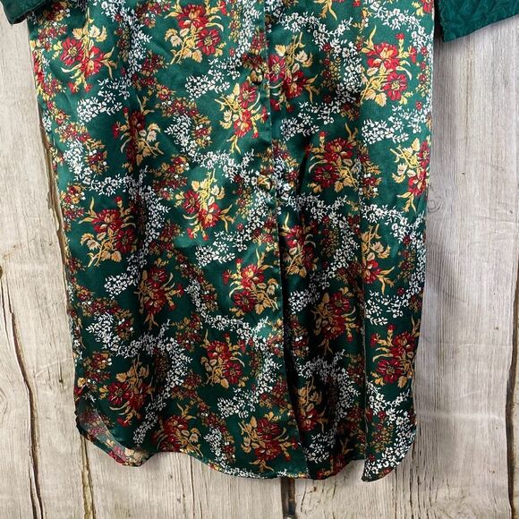 Last Chance! Vintage Victorias Secret Holiday Satin Sleeping Gown Robe Size Medi - Picture 3 of 10